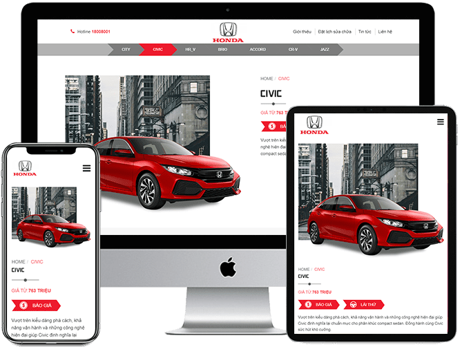CHO THUÊ WEB Ô TÔ Thiết kế web đơn giản, nhanh - 200 mẫu Giao Diện đẹp miễn phí‎